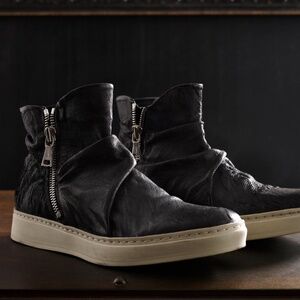 John Varvatos 315 Double Mac Zip, Black, U.S. 12